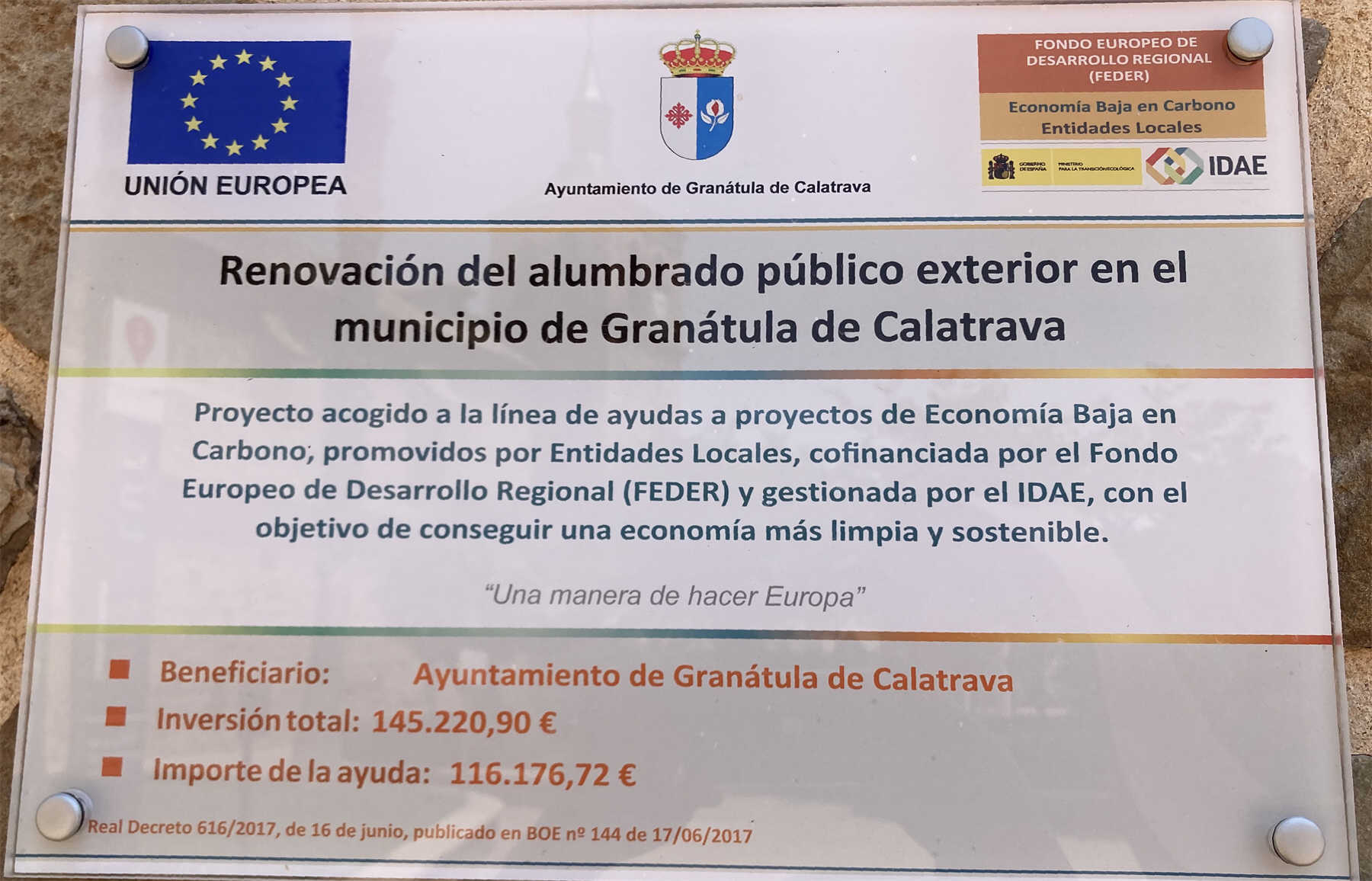 Renovación del alumbrado público exterior Renovación del alumbrado público exterior