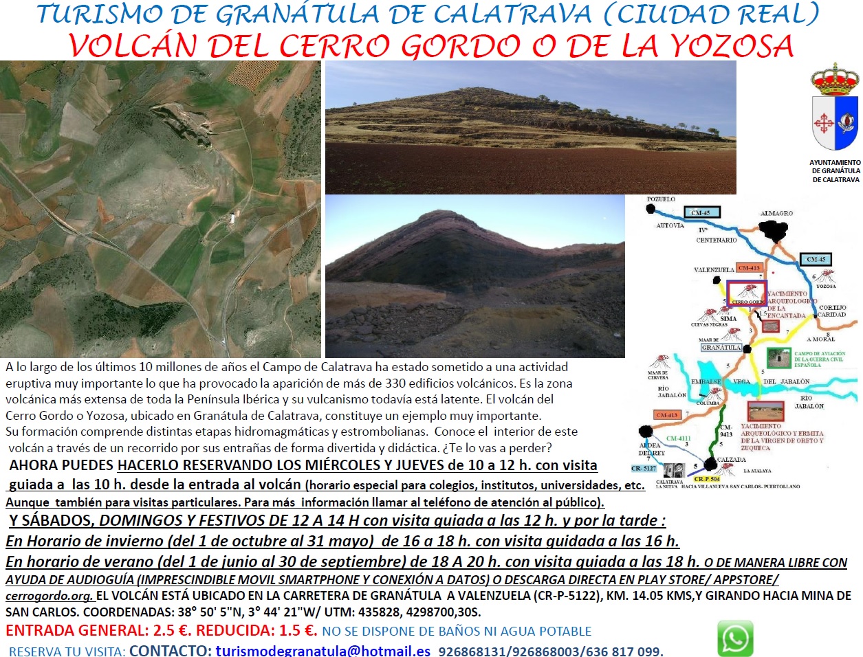 Horarios de todo el año Cerro Gordo Horarios de todo el año Cerro Gordo